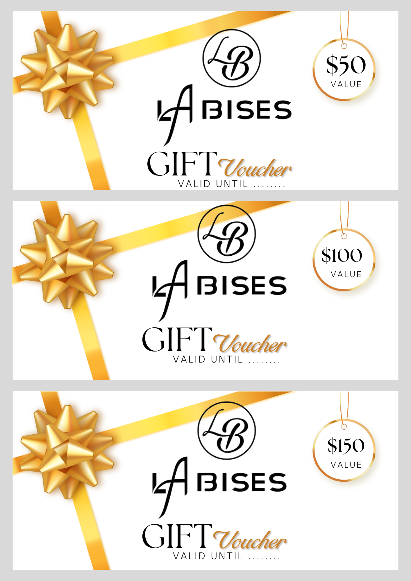 La Bises Gift Card - Auckland and Wellington Branches