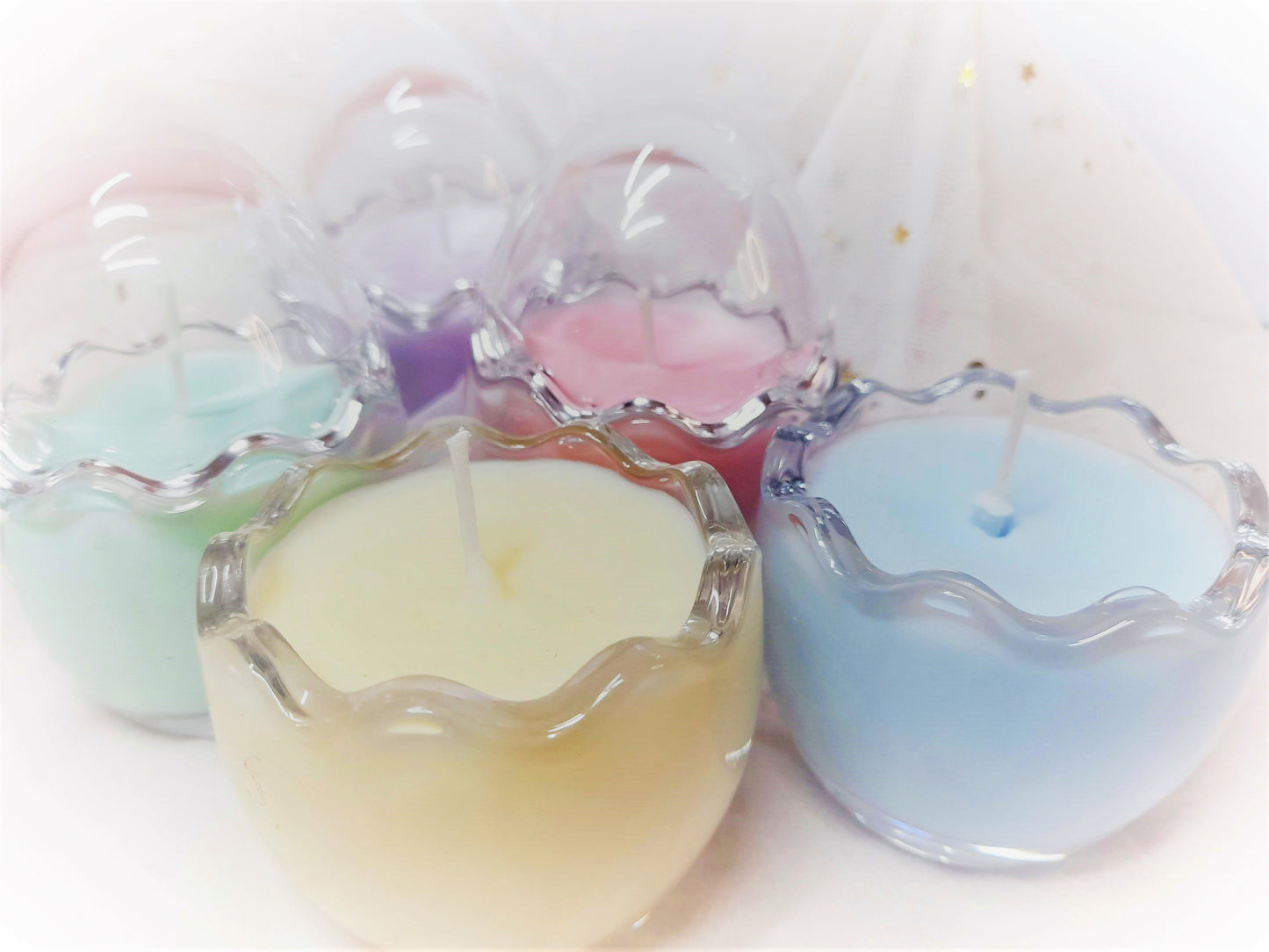 Egg shaped candle