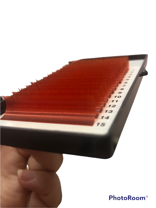 Red individual lashes - Eyelash Extensions