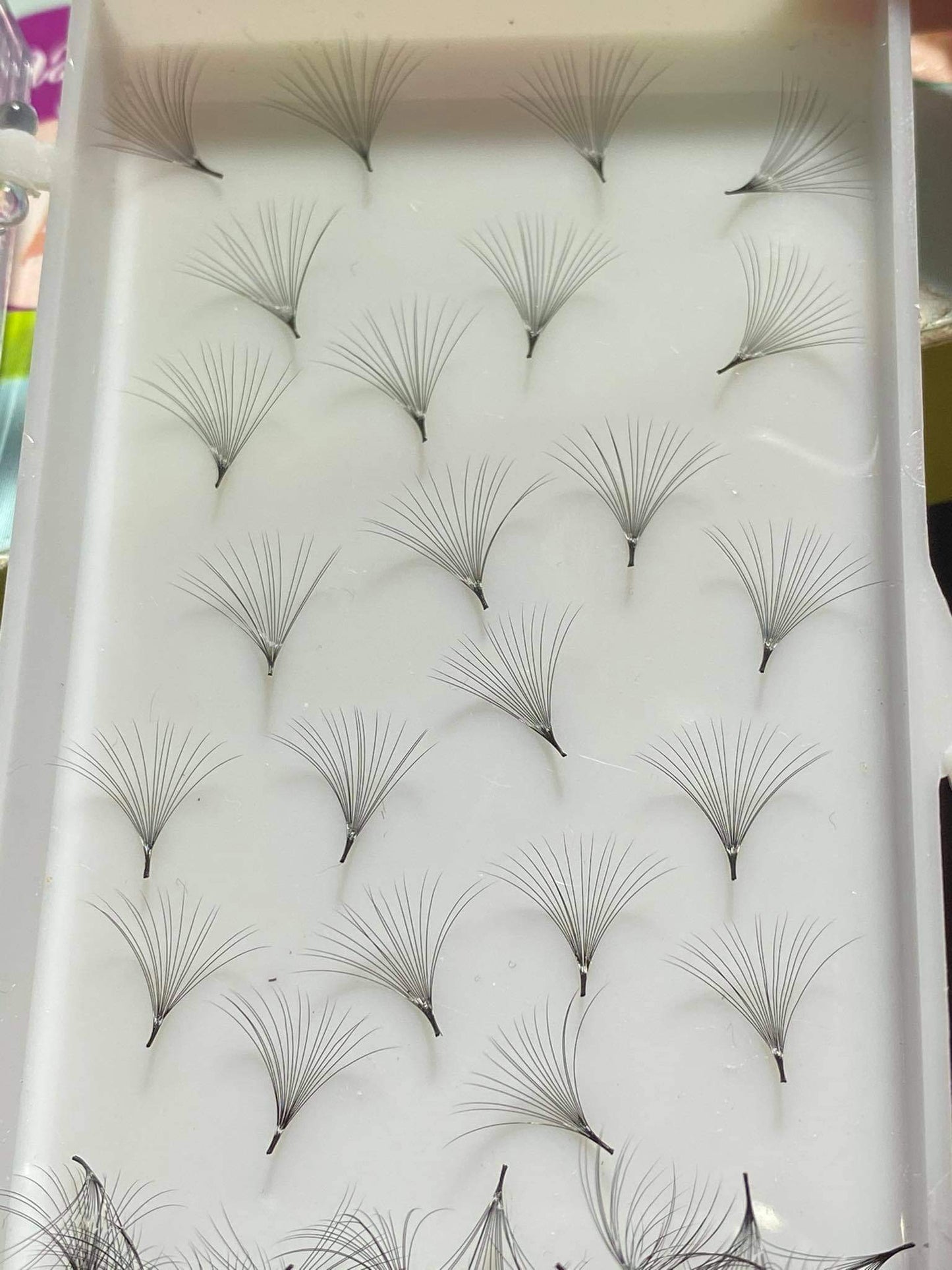 25D Pre-handmade Superior Fan - 20-25D- 0.03MM - 500 Fans C Curl single length 500 FANS Eyelash Extension