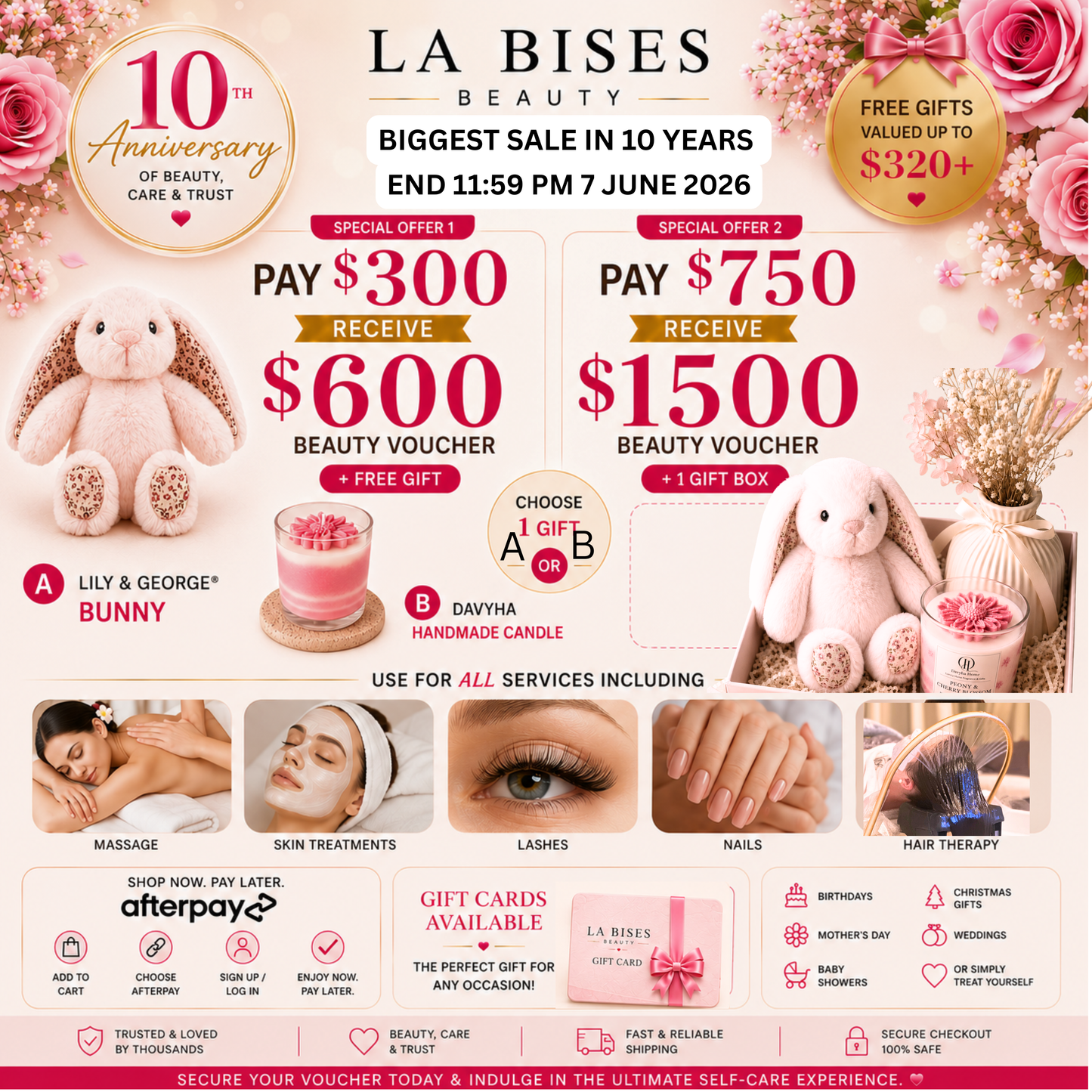 50% OFF BEAUTY VOUCHERS