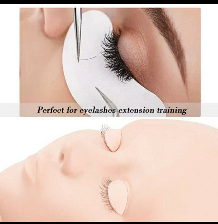 Training lashes Mannequin head with eyelids