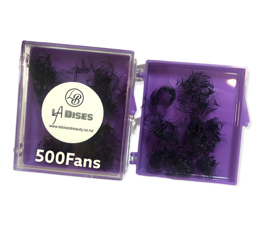 14D - 500 Fans -Eyelash Extension CC Curl - 0.05mm  Pre-handmade Volume Fan Eyelash Extensions Supply