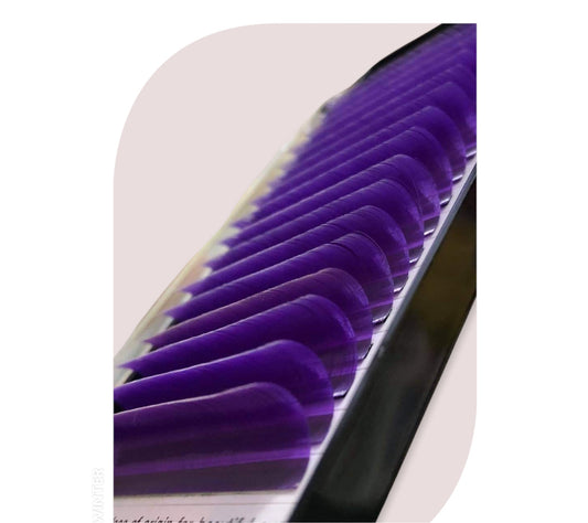 Purple individual lashes - Eyelash Extensions
