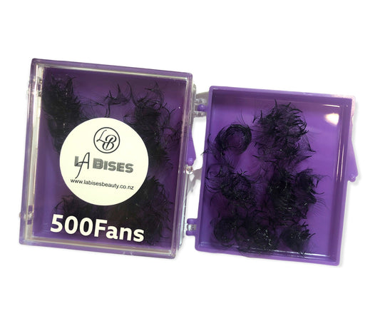 6D - 500 Fans - C Curl - 0.10 mm Pre-handmade Volume Fan Eyelash Extensions Supply