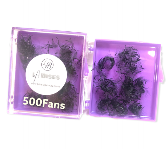 4D - 500 Fans  D Curl -0.07mm  Pre-handmade Volume Fan Eyelash Extensions Supply