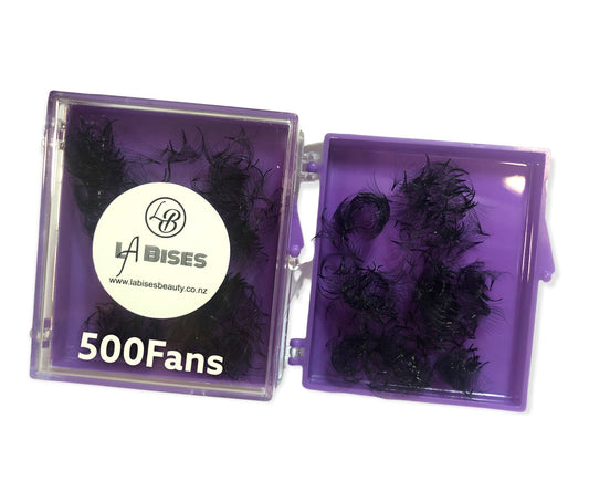 9D - 500 Fans - CC Curl - 0.10mm  Pre-handmade Volume Fan Eyelash Extensions Supply